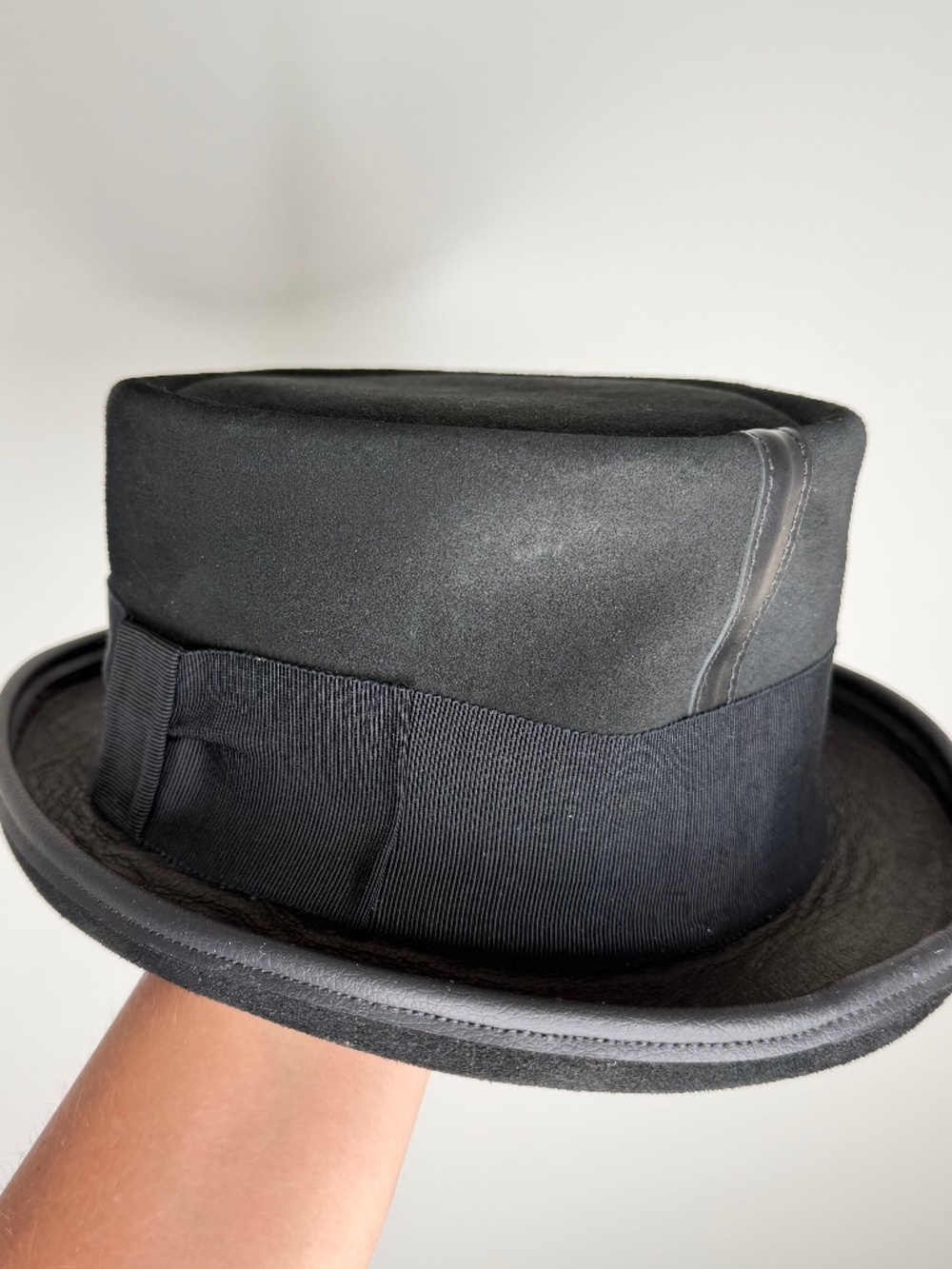 Cobb & Co Steam Punk Leather Black Top Hat